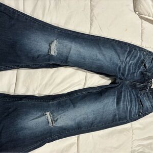 Fashion Nova Blue Flare Wide Leg Jeans
